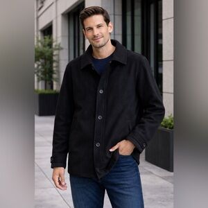Men's Black Pea Coat
